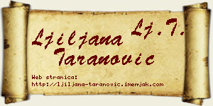 Ljiljana Taranović vizit kartica